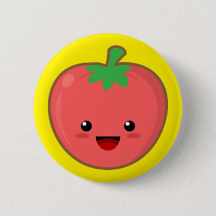 Chapa Redonda De 5 Cm Tomate de Kawaii