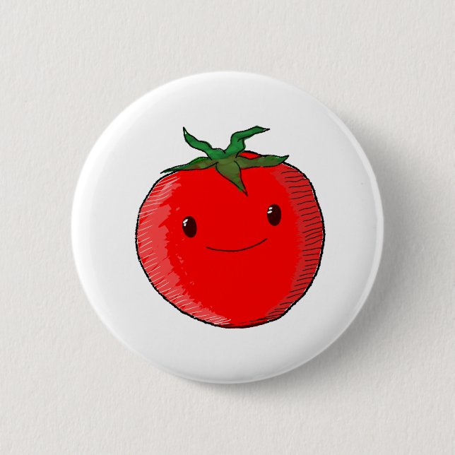 Chapa Redonda De 5 Cm Tomate Personalizado lindo (Anverso)