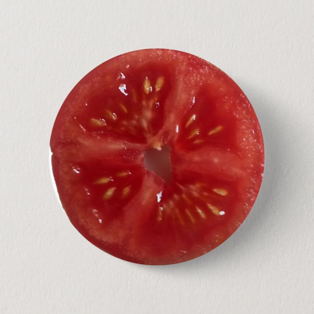 Chapa Redonda De 5 Cm Tomate rojo jugoso (Anverso)