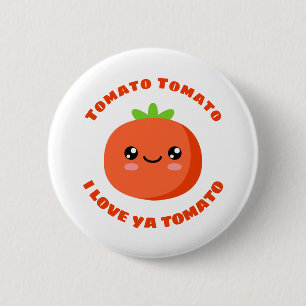 Chapa Redonda De 5 Cm Tomate tomate te amo tomate