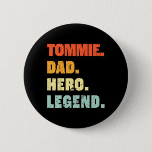 Chapa Redonda De 5 Cm Tommie Papá Héroe Leyenda Nombre Personalizado Fa