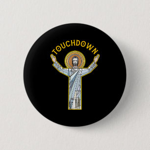 Chapa Redonda De 5 Cm Toque de Jesús Diversión Dicho de Fe Cristiana Mem