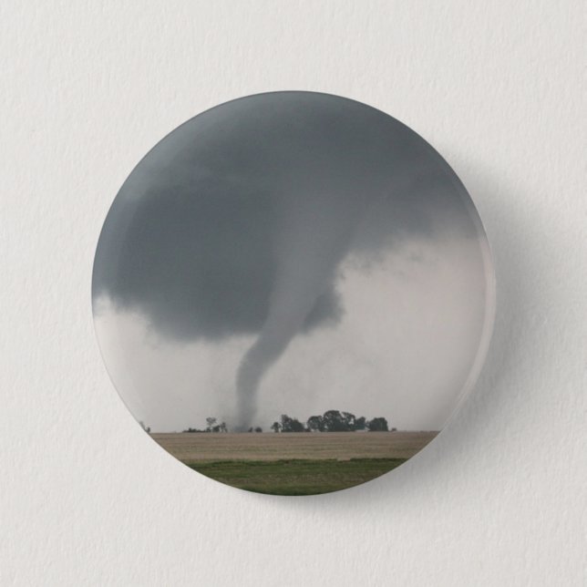 Chapa Redonda De 5 Cm Tornado del campo (Anverso)