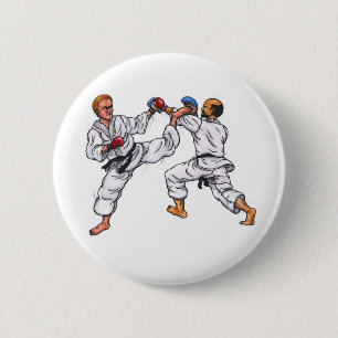 Chapa Redonda De 5 Cm torneo de lucha de los hombres de karate pintando