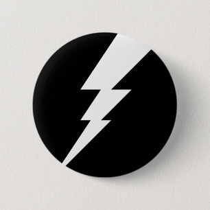 Chapa Redonda De 5 Cm Tornillo Lightning blanco