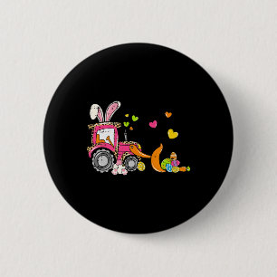 Chapa Redonda De 5 Cm Toro Bulldozer de niños Conejo de Pascua Huevos Ca