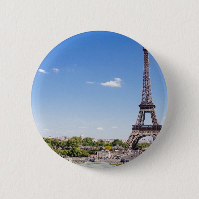 Chapa Redonda De 5 Cm torre de eiffel (Anverso)