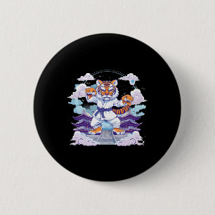 Chapa Redonda De 5 Cm Torre de la Pagoda del Tigre de Kung Fu Judo Mma T