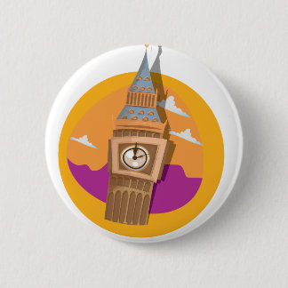 Chapa Redonda De 5 Cm Torre del Reloj Big Ben Westminster