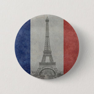 Chapa Redonda De 5 Cm Torre Eiffel, París Francia