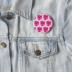Chapa Redonda De 5 Cm Torta de cumpleaños Libra Zodiac Coquette Heart