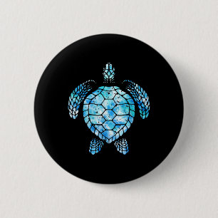 Chapa Redonda De 5 Cm Tortuga acuarela Tie Dye Sea Ocean Save Planet Ea