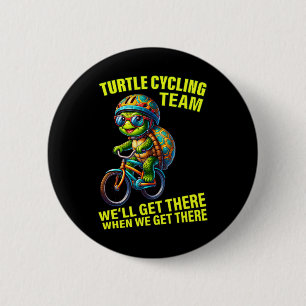 Chapa Redonda De 5 Cm Tortuga Amante Del Ciclismo Equipo De Ciclista Tou