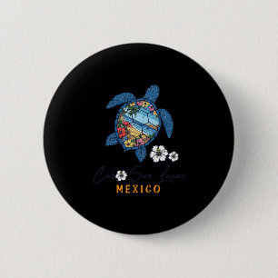 Chapa Redonda De 5 Cm Tortuga Cabo San Lucas México Vacaciones Verano Ho