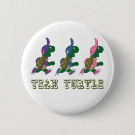 Chapa Redonda De 5 Cm Tortuga de equipo