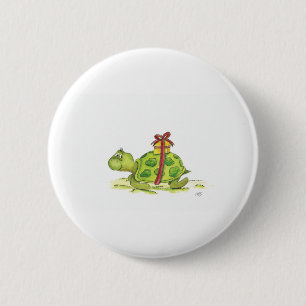 Chapa Redonda De 5 Cm Tortuga del cumpleaños