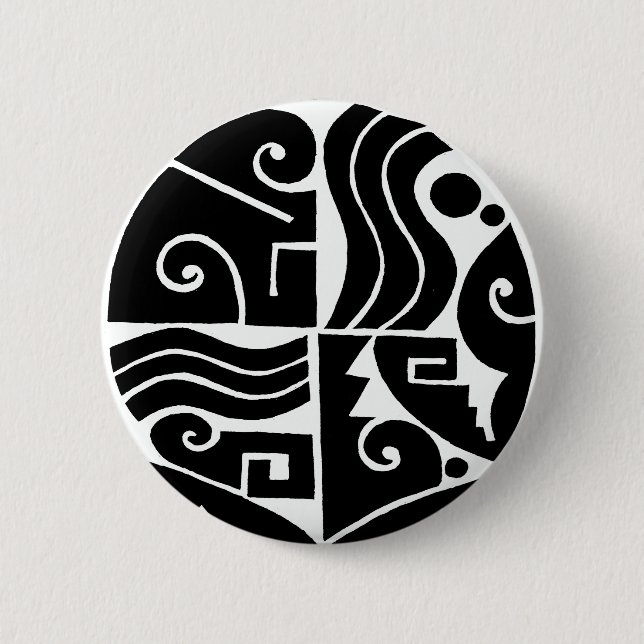 Chapa Redonda De 5 Cm Tortuga del Suroeste (Anverso)