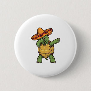 Chapa Redonda De 5 Cm Tortuga haciendo dabbing Sombrero Diseño Vector Vi