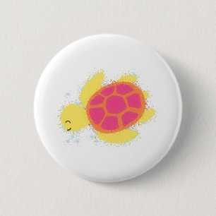 Chapa Redonda De 5 Cm Tortuga marina