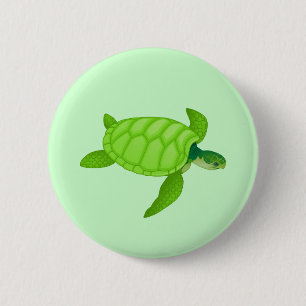 Chapa Redonda De 5 Cm Tortuga marina