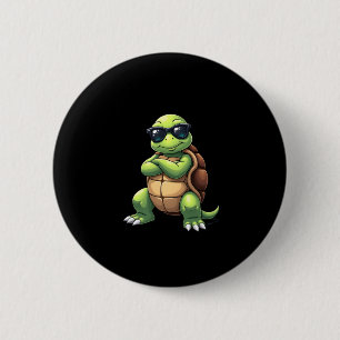 Chapa Redonda De 5 Cm Tortuga Marina Dabbing Amante de los Animales Salv