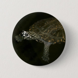 Chapa Redonda De 5 Cm Tortuga nadando
