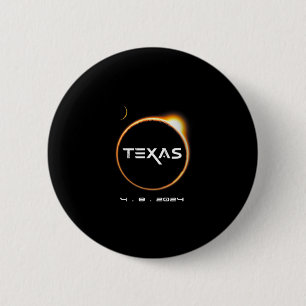Chapa Redonda De 5 Cm Totalidad de Texas 4.08.2024 Eclipse solar total 2