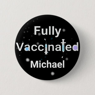 Chapa Redonda De 5 Cm Totalmente vacunado