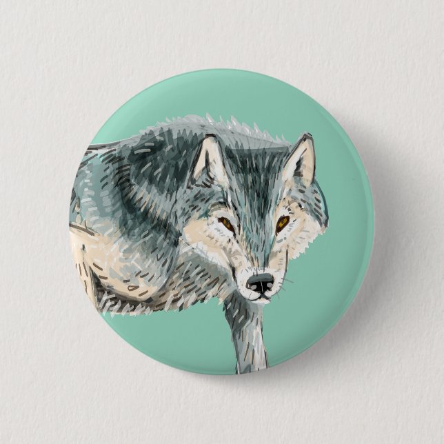 Chapa Redonda De 5 Cm Totem polar wolf (Anverso)