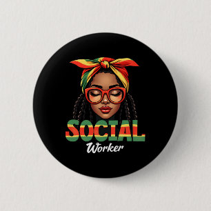 Chapa Redonda De 5 Cm Trabajadora Social Trabajo Social Mujeres Chicas H