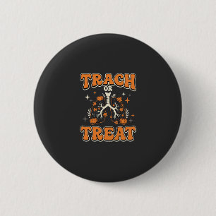 Chapa Redonda De 5 Cm Trach o Tratar Diseño Respiratorio de Halloween