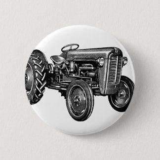 Chapa Redonda De 5 Cm Tractor del vintage