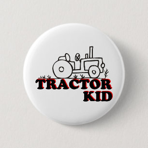 Chapa Redonda De 5 Cm Tractor Kid