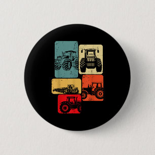 Chapa Redonda De 5 Cm Tractores Granjas Niños Niños