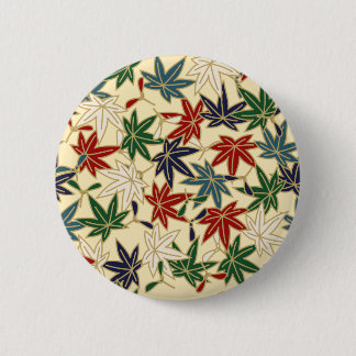 Chapa Redonda De 5 Cm Traditional Japanese Maple Leaf Patterns