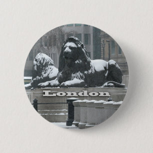 Chapa Redonda De 5 Cm Trafalgar Square London - Nieve