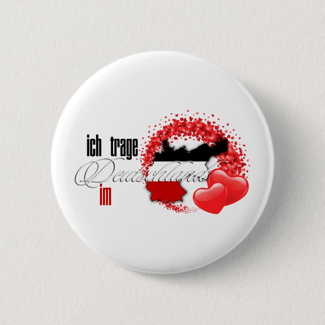 Chapa Redonda De 5 Cm Trage Deutschland im Herzen de Ich (Anverso)