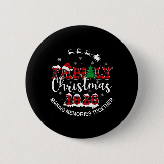 Chapa Redonda De 5 Cm Traje a juego de Navidad familiar 2026 Equipo de X