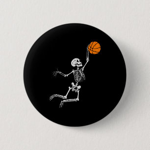 Chapa Redonda De 5 Cm Traje de baloncesto de esqueleto para hombres y ni