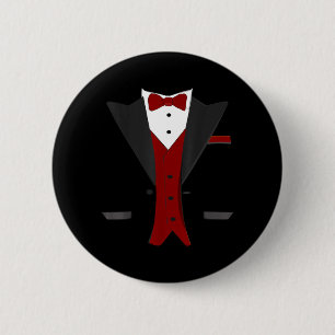 Chapa Redonda De 5 Cm Traje de etiqueta de Halloween - Boda divertida