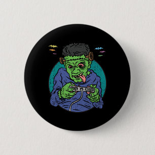 Chapa Redonda De 5 Cm Traje de Halloween de Monstruo Gamer Videojuegos
