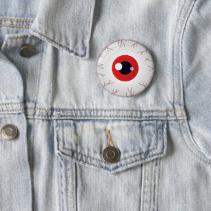 Chapa Redonda De 5 Cm Traje de Halloween Ojo Rojo Sangre Bolso de Terror