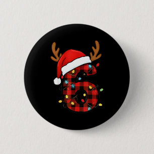 Chapa Redonda De 5 Cm Traje de Navidad Número 6 Coincidente 67 Meme Homb
