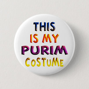 Chapa Redonda De 5 Cm Traje de Purim