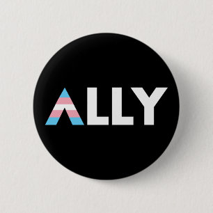 Chapa Redonda De 5 Cm Trans Ally LGBTQ Transgender LGBT