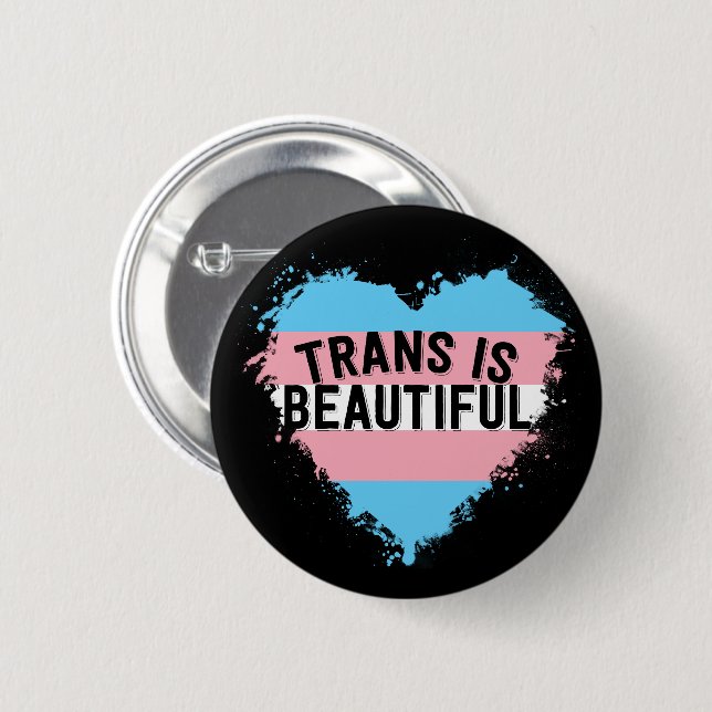 Chapa Redonda De 5 Cm Trans es bello transgénero LGBT (Anverso y reverso)