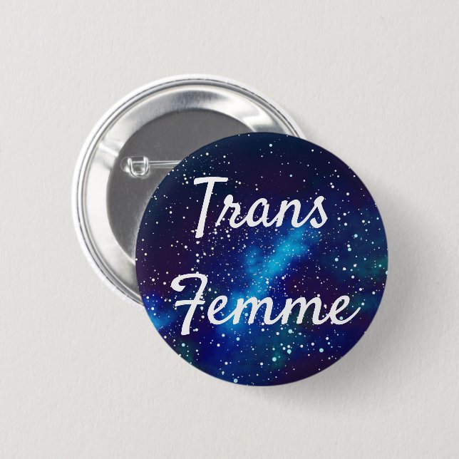 Chapa Redonda De 5 Cm Trans Femme Customizable Galaxy Identity (Anverso y reverso)