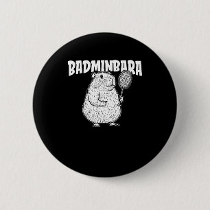 Chapa Redonda De 5 Cm Transbordador Badminton de Capybara - Badminb de r