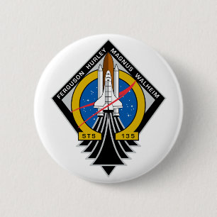 Chapa Redonda De 5 Cm Transbordador espacial Atlantis