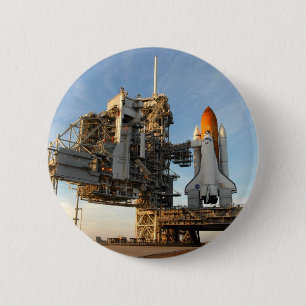 Chapa Redonda De 5 Cm Transbordador espacial la Atlántida (STS-122) -